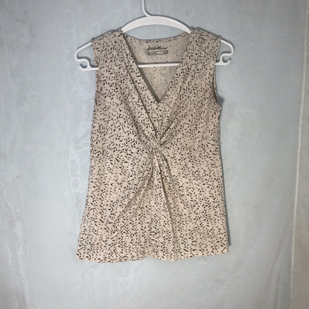 EDDIE BAUER twist front shirt sleeveless